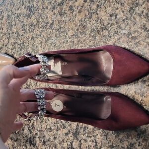 Burgundy heels